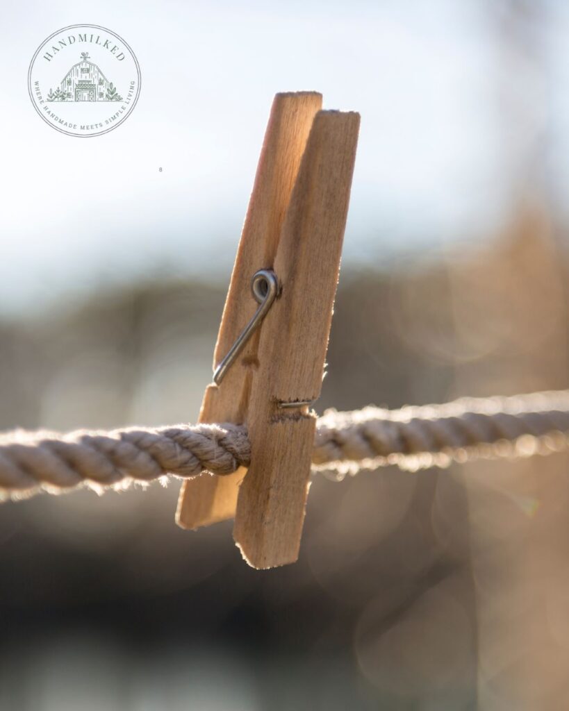A clothes line is an energy efficient, cost saving tool to have on the homestead.